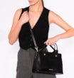 Bolsa Tote Esferas Couro Preto - imagem 9