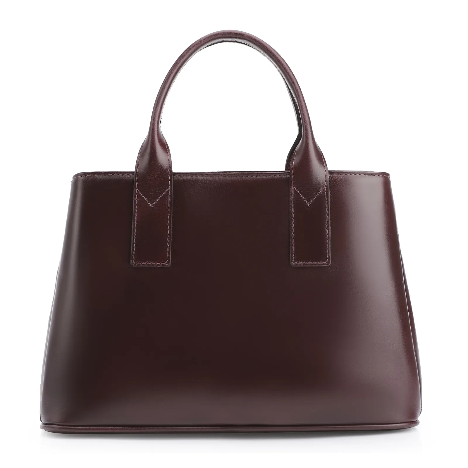 Bolsa Tote Esferas Couro Vinho Escuro