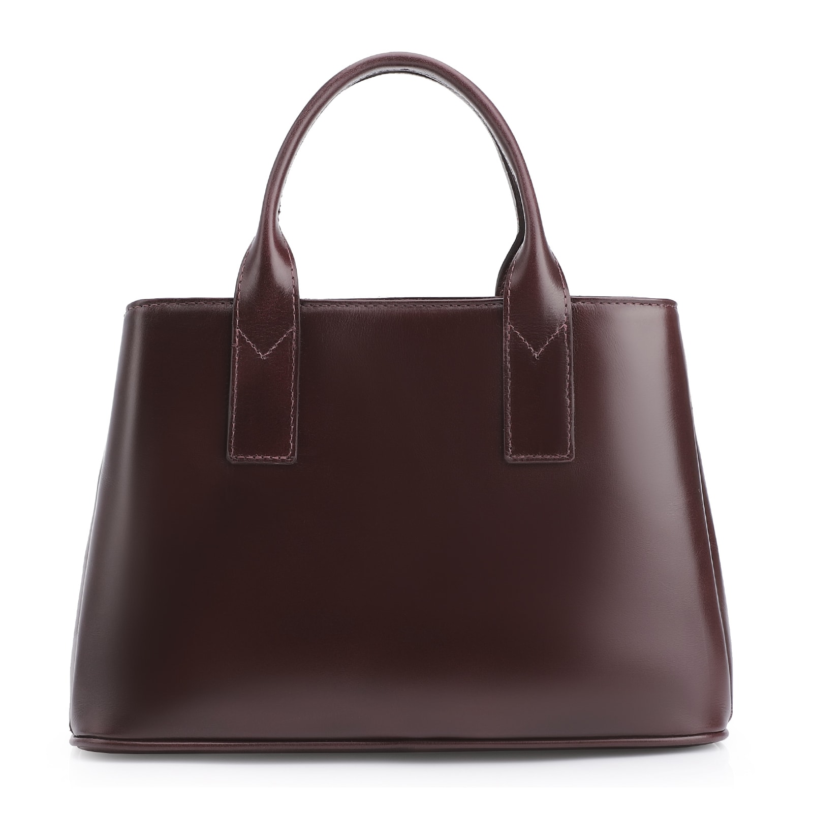 Bolsa Tote Esferas Couro Vinho Escuro