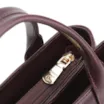 Bolsa Tote Esferas Couro Vinho Escuro - imagem 5