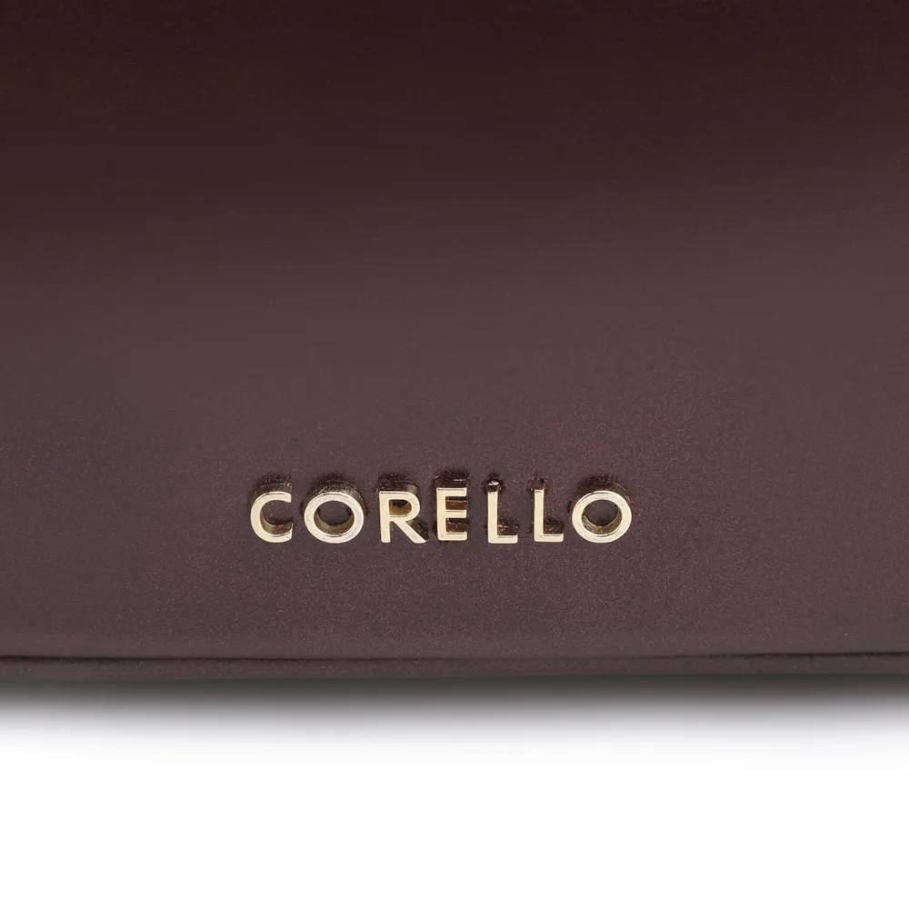Bolsa Tote Esferas Couro Vinho Escuro - imagem 6