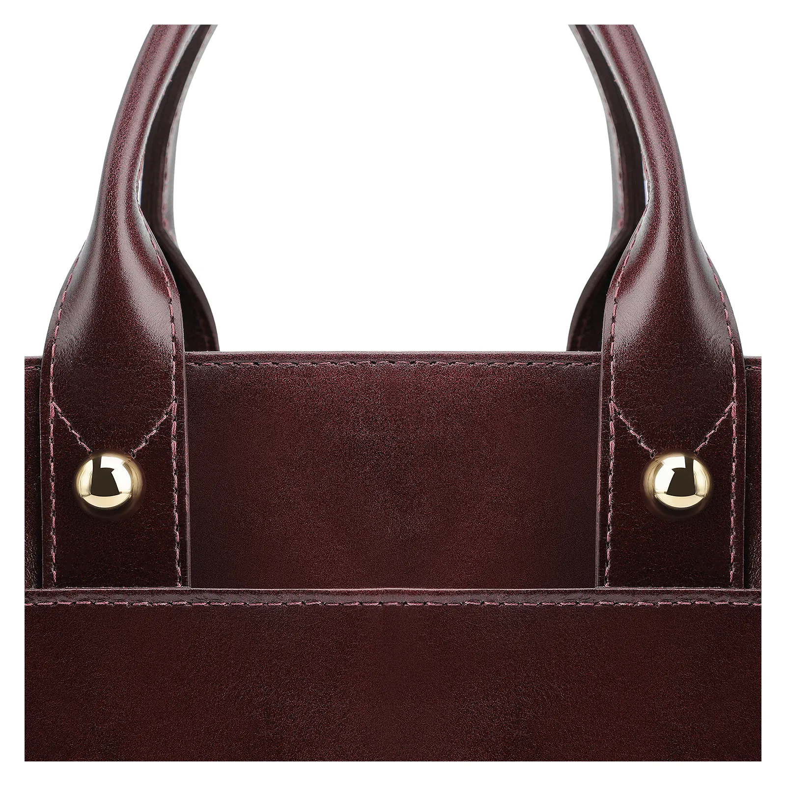 Bolsa Tote Esferas Couro Vinho Escuro