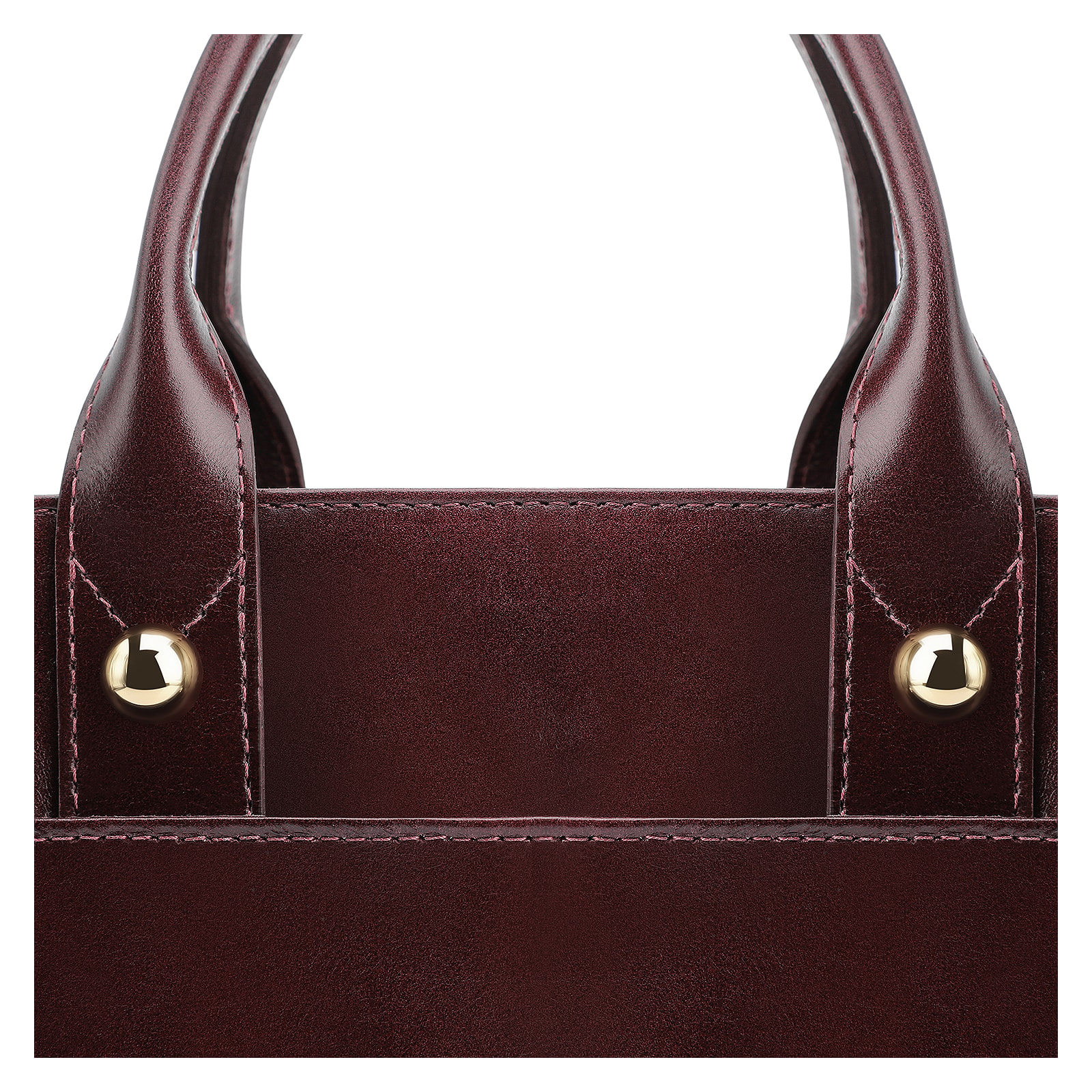 Bolsa Tote Esferas Couro Vinho Escuro