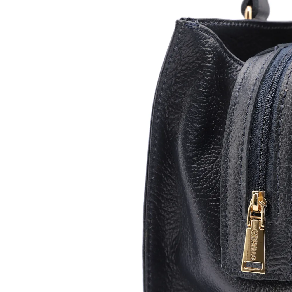 Bolsa Tote Fivela Couro Antique Azul - imagem 4