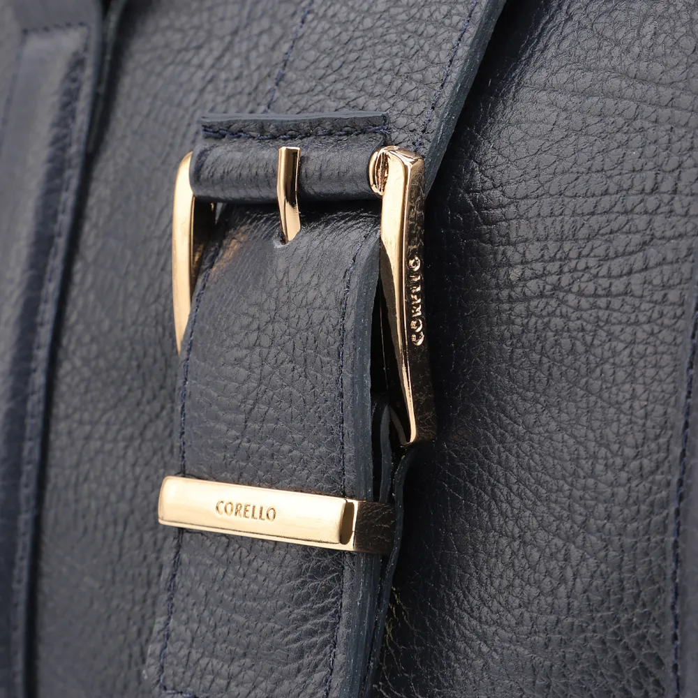 Bolsa Tote Fivela Couro Antique Azul - imagem 6
