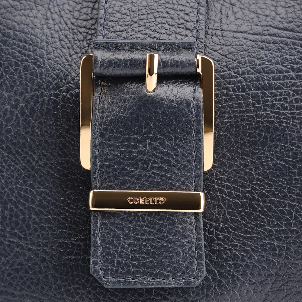 Bolsa Tote Fivela Couro Antique Azul - imagem 7