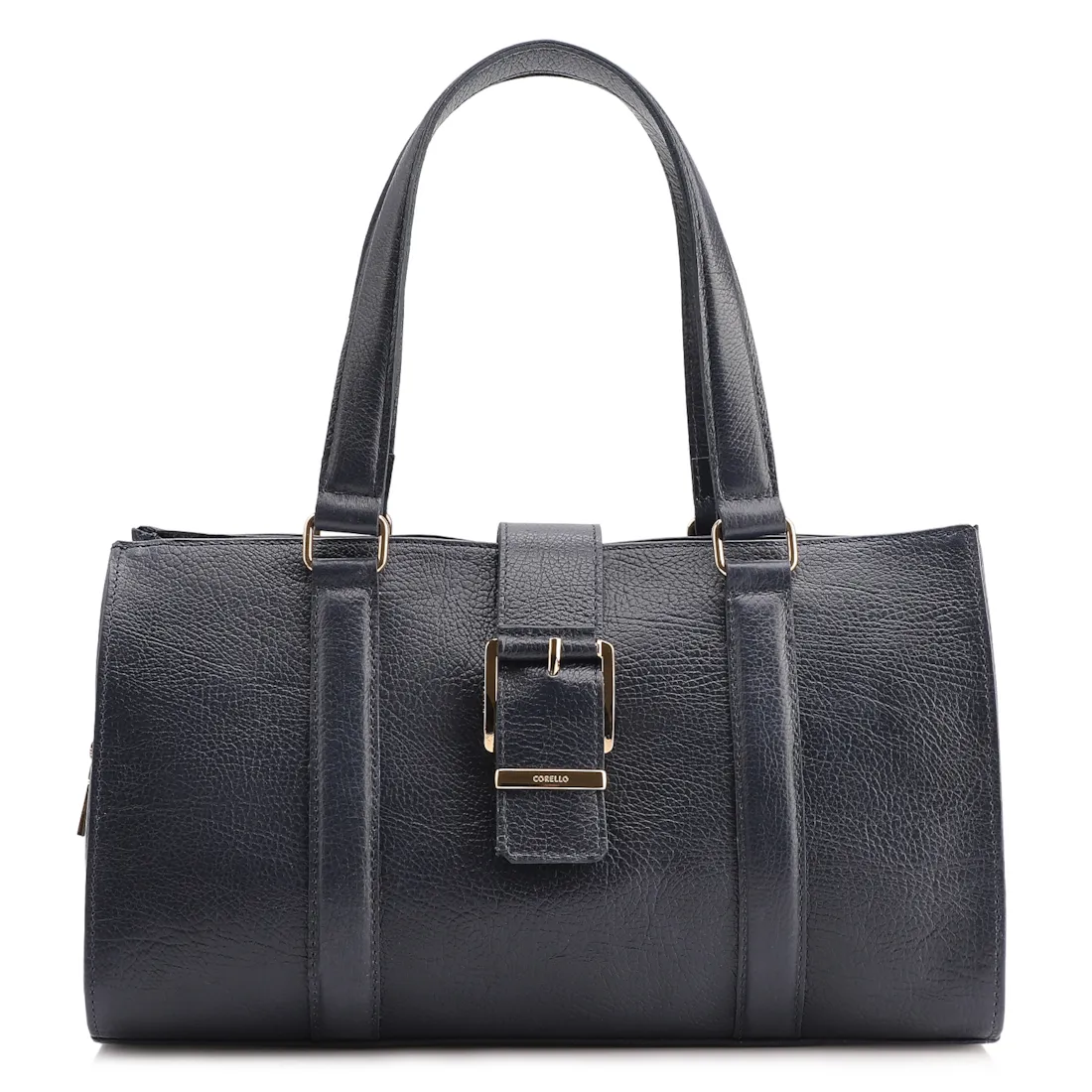 Bolsa Tote Fivela Couro Antique Azul