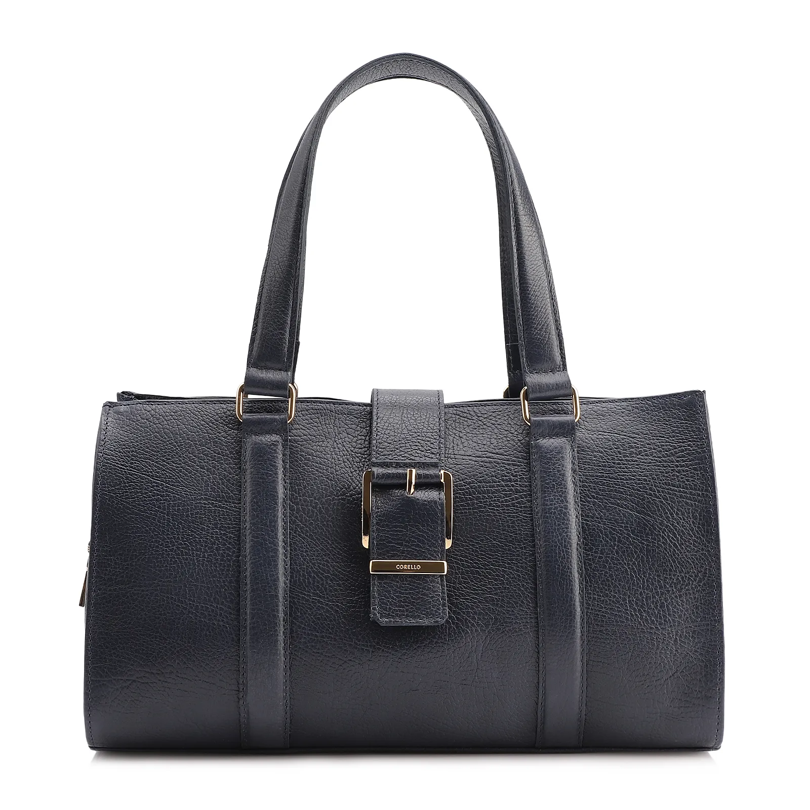 Bolsa Tote Fivela Couro Antique Azul