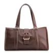 Bolsa Tote Fivela Couro Antique Marrom - imagem 1