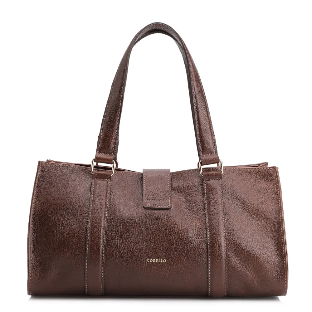 Bolsa Tote Fivela Couro Antique Marrom - imagem 4
