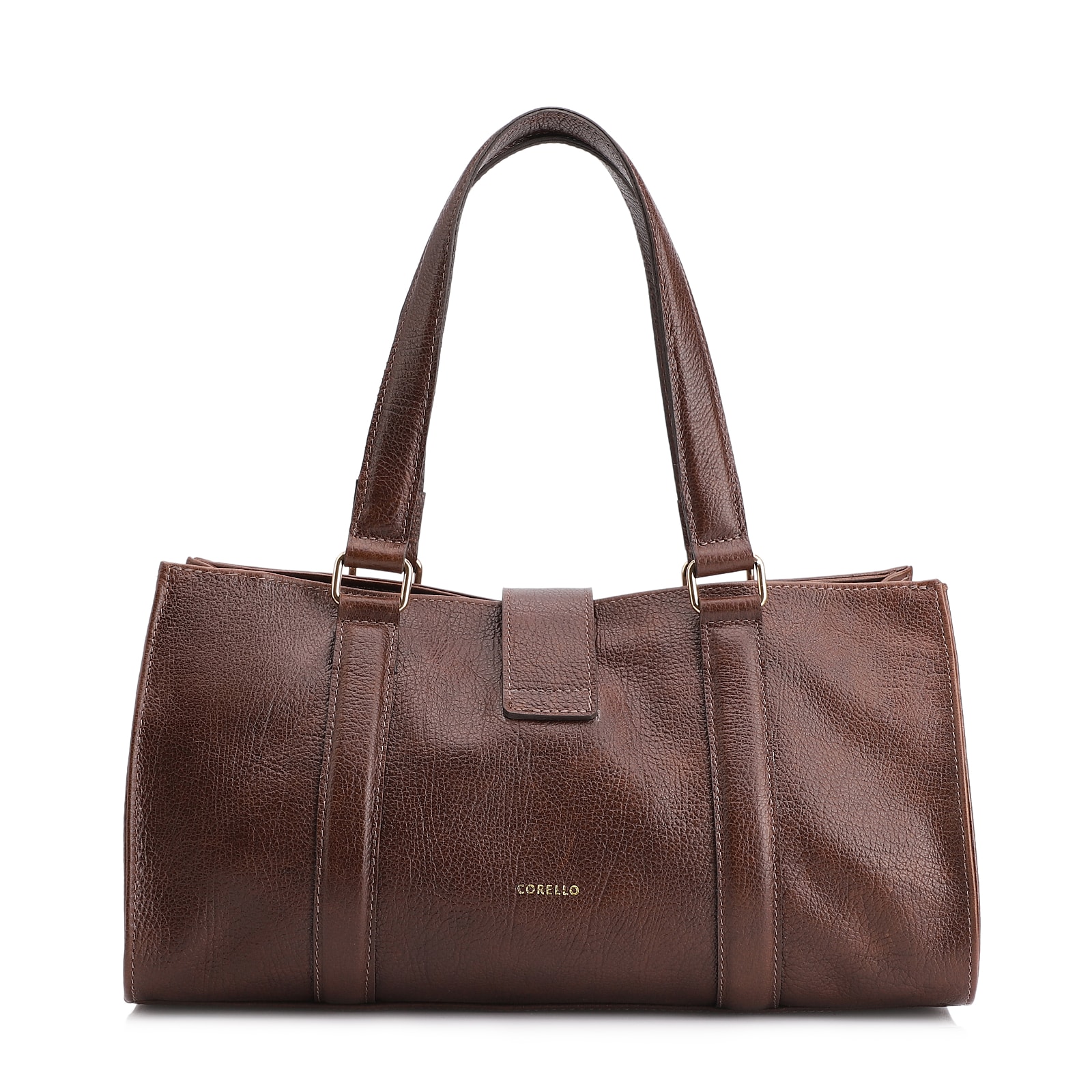 Bolsa Tote Fivela Couro Antique Marrom
