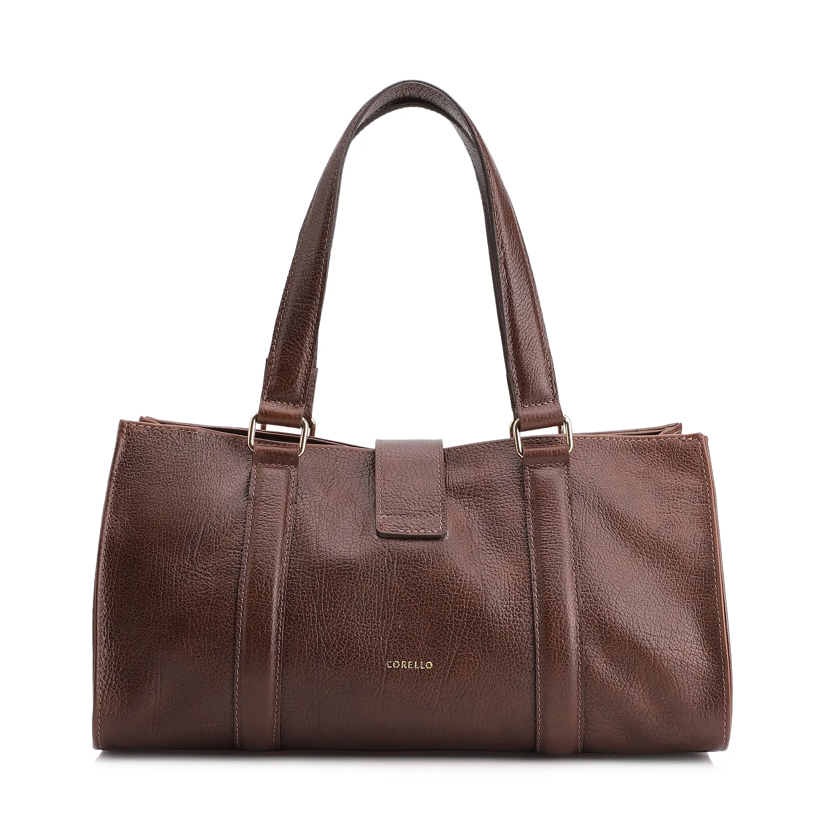 Bolsa Tote Fivela Couro Antique Marrom