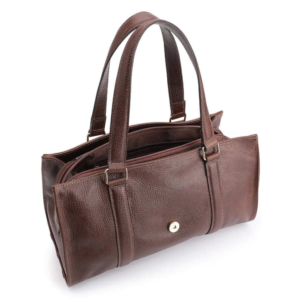 Bolsa Tote Fivela Couro Antique Marrom - imagem 5