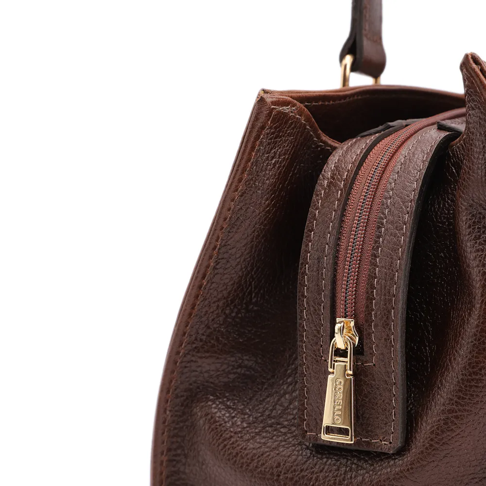 Bolsa Tote Fivela Couro Antique Marrom - imagem 6