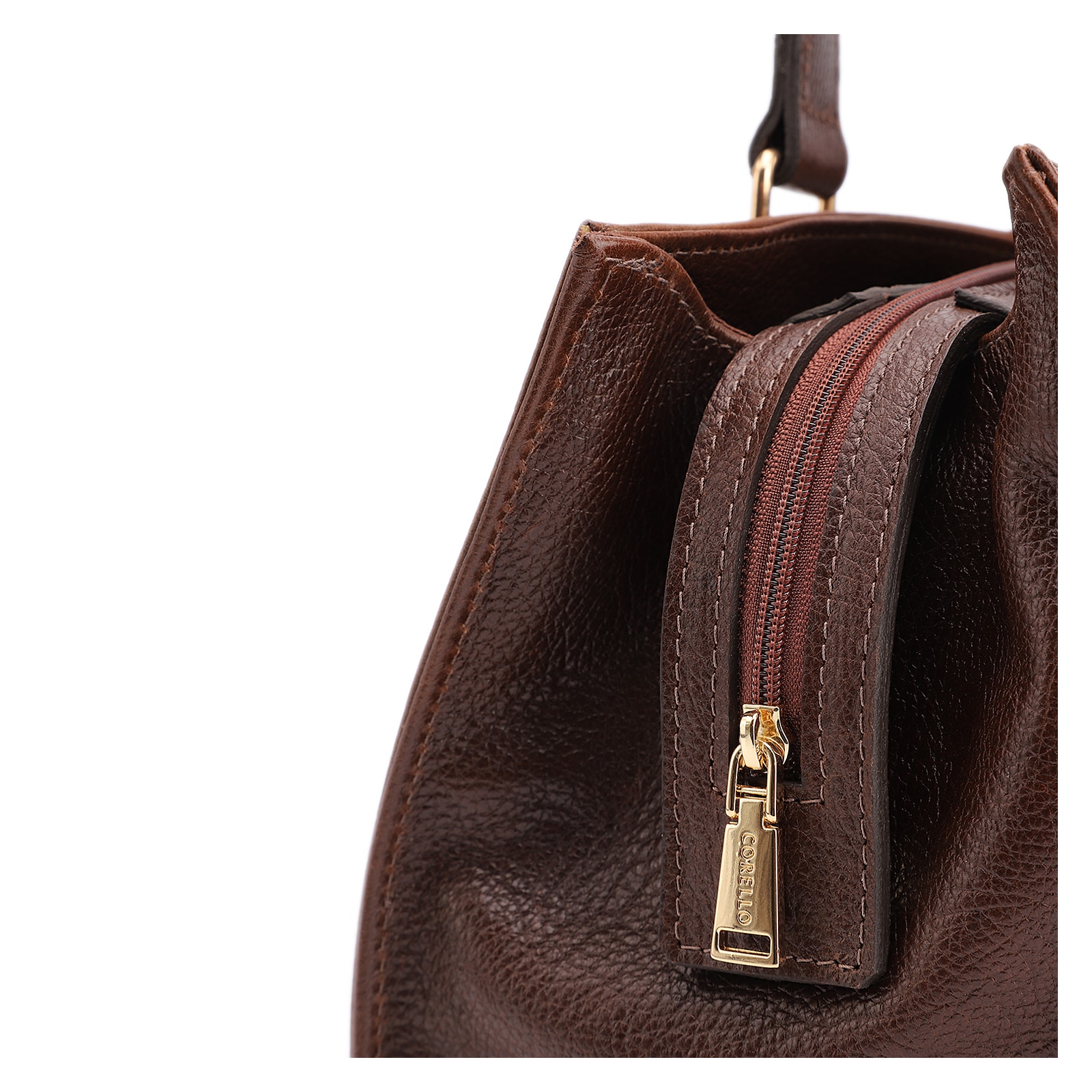 Bolsa Tote Fivela Couro Antique Marrom