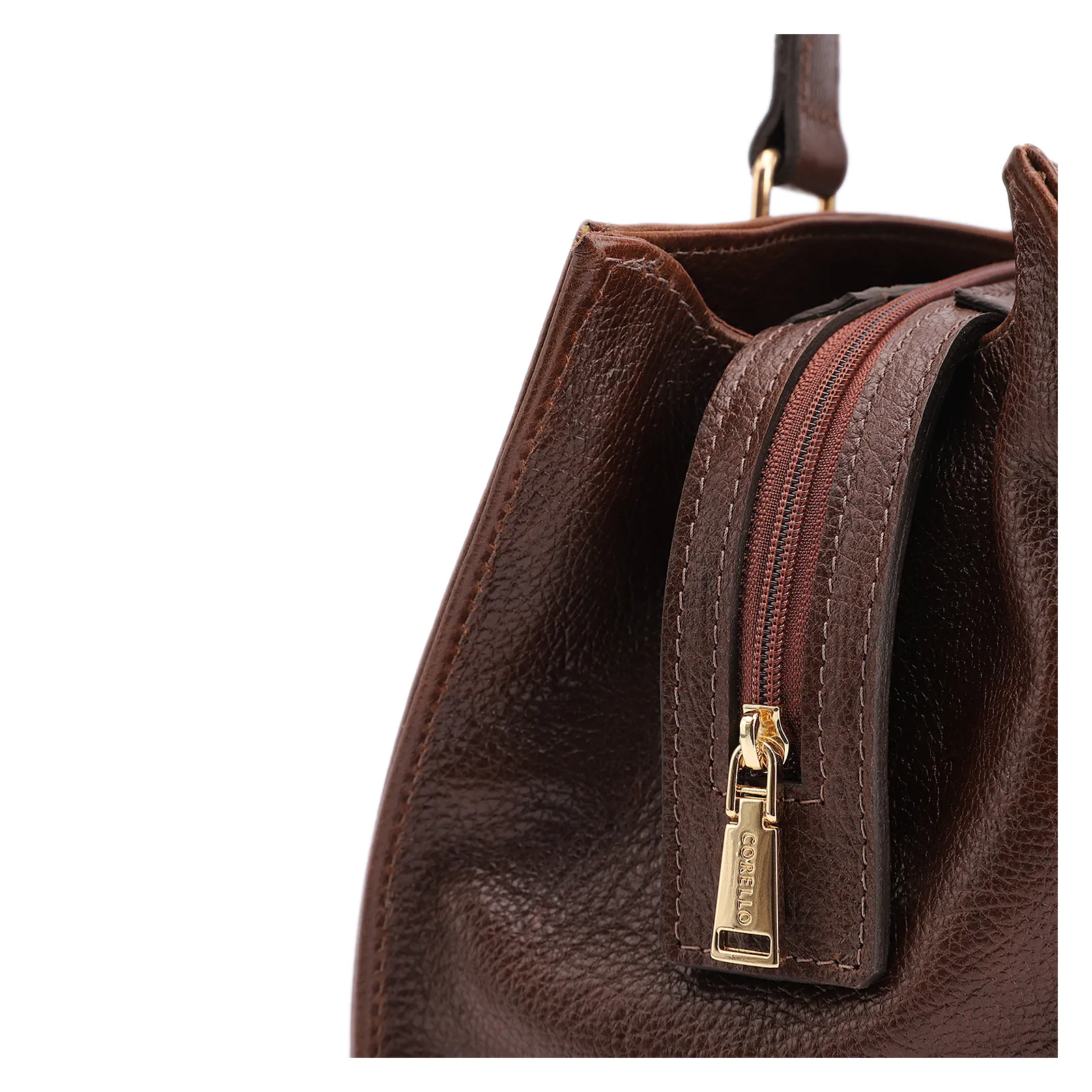 Bolsa Tote Fivela Couro Antique Marrom