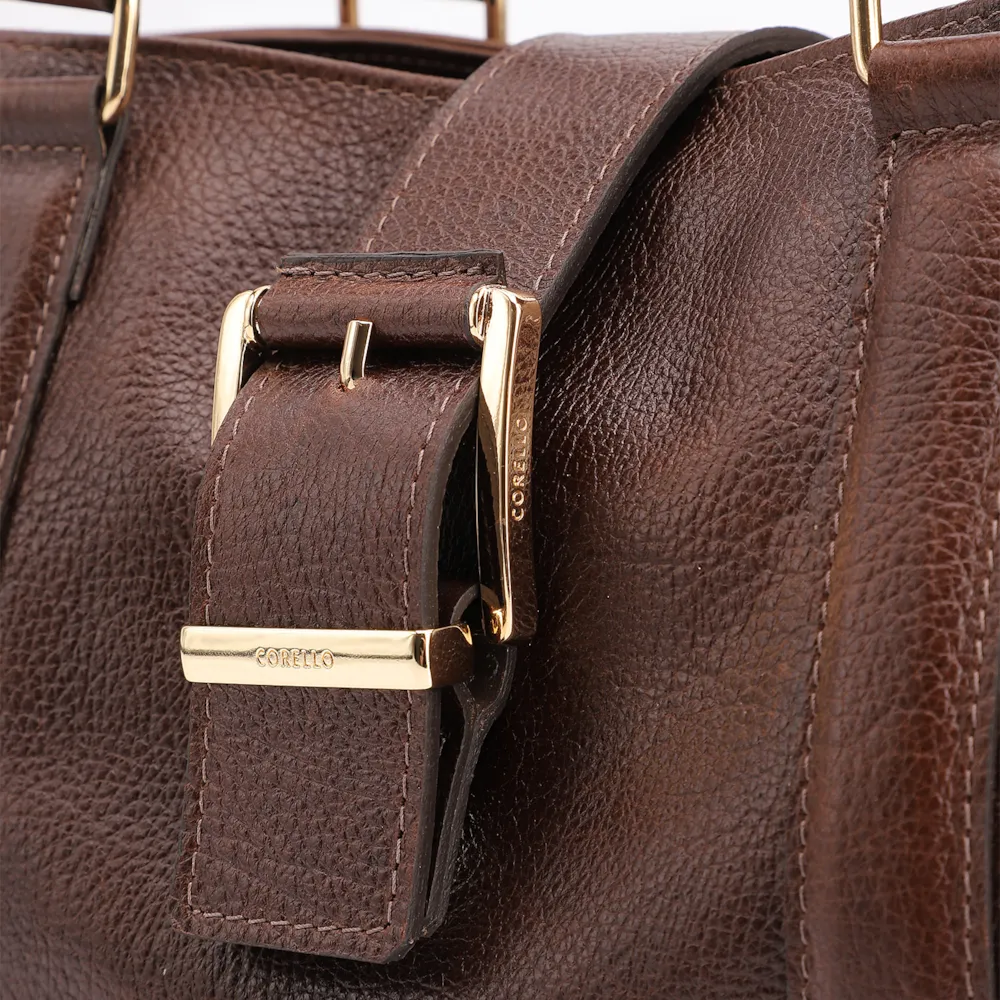 Bolsa Tote Fivela Couro Antique Marrom - imagem 8