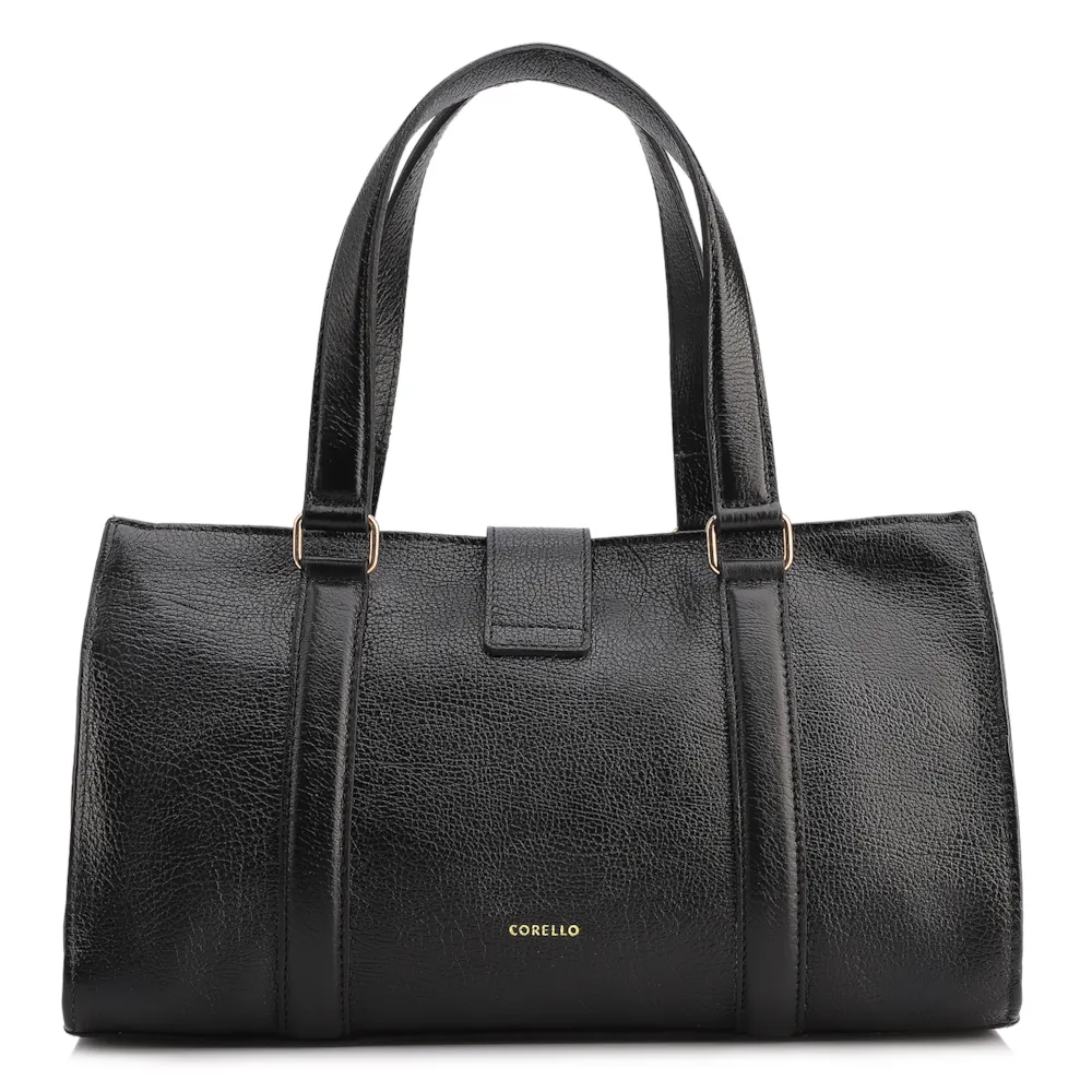 Bolsa Tote Fivela Couro Antique Preto - imagem 3