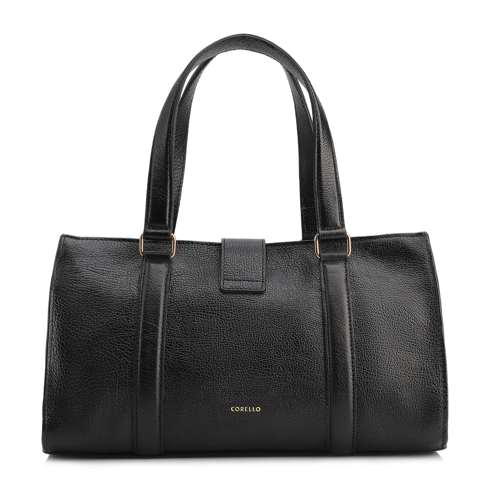 Bolsa Tote Fivela Couro Antique Preto
