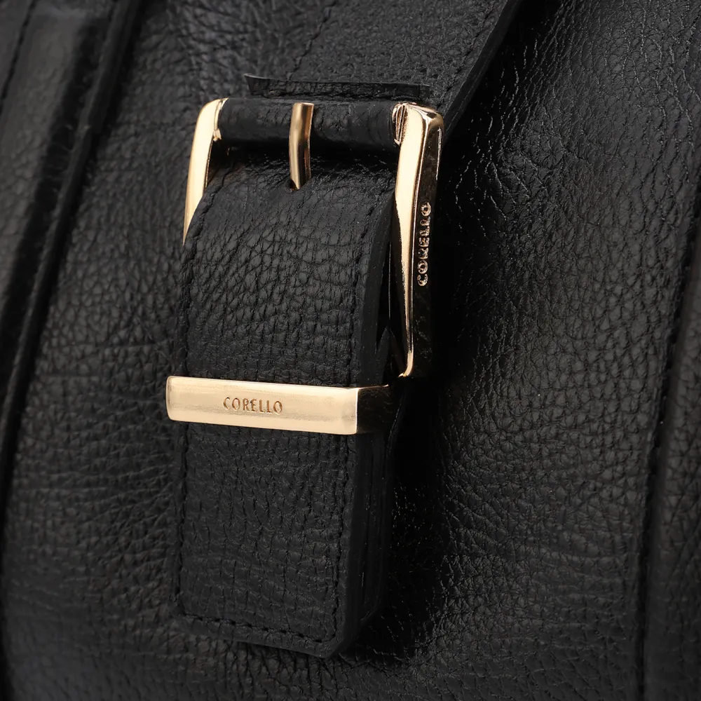 Bolsa Tote Fivela Couro Antique Preto - imagem 7