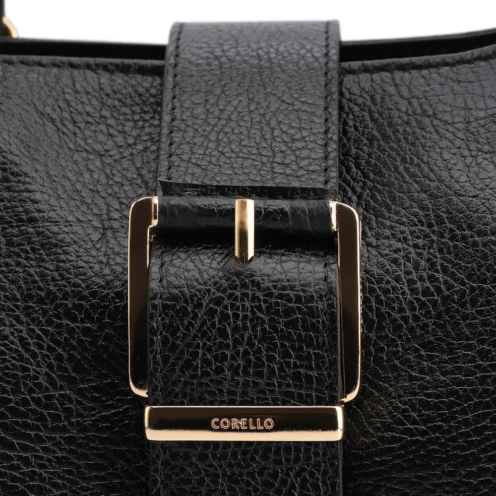 Bolsa Tote Fivela Couro Antique Preto - imagem 8