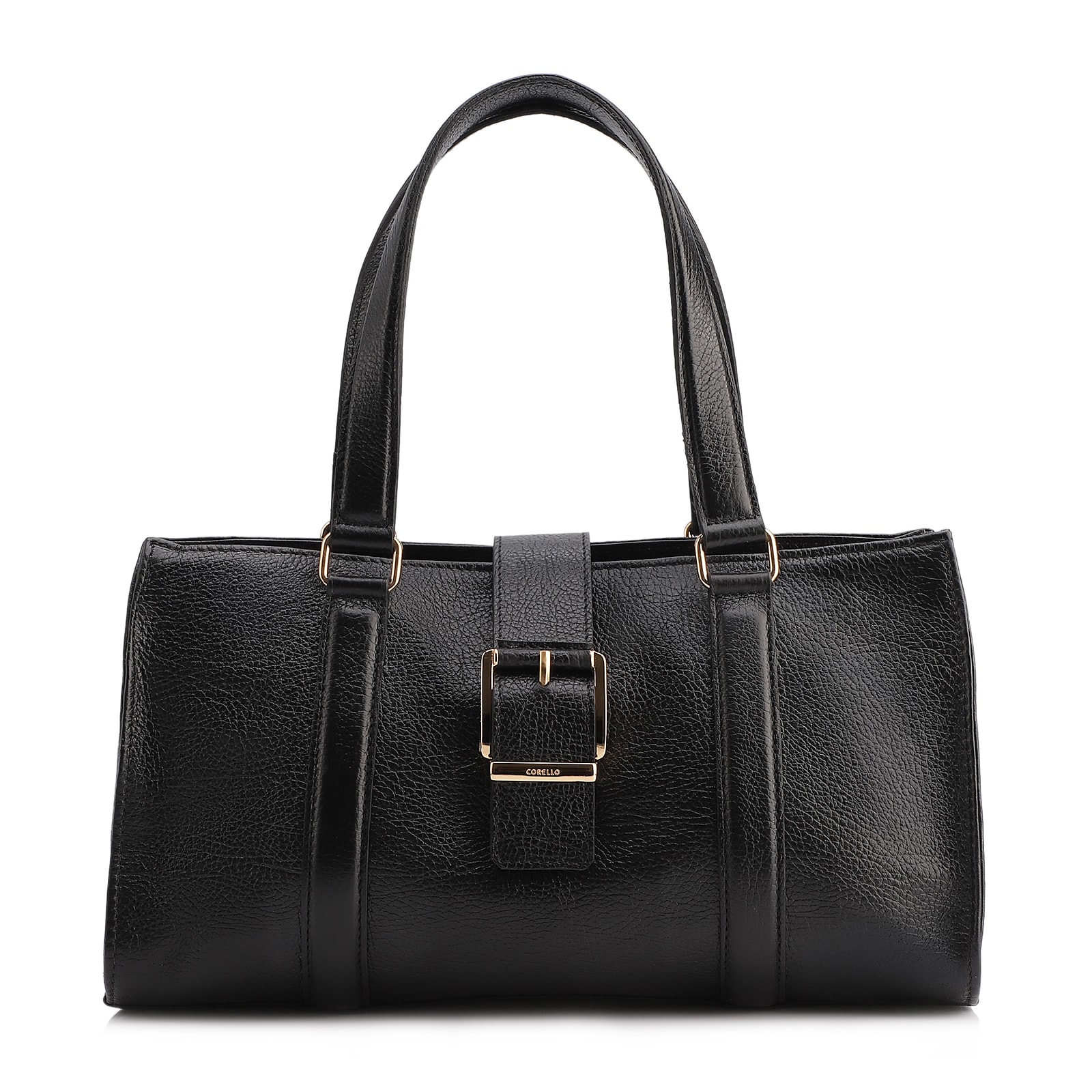 Bolsa Tote Fivela Couro Antique Preto