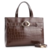 Bolsa Tote Fivela Couro Croco Marrom - imagem 3