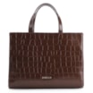 Bolsa Tote Fivela Couro Croco Marrom - imagem 4