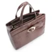 Bolsa Tote Fivela Couro Croco Marrom - imagem 5