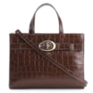 Bolsa Tote Fivela Couro Croco Marrom - imagem 1