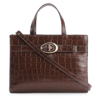 Couro Croco Marrom
