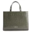 Bolsa Tote Fivela Couro Croco Verde - imagem 4