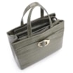 Bolsa Tote Fivela Couro Croco Verde - imagem 5
