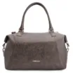 Bolsa Tote Fivelas Couro Estonado Marrom - imagem 3