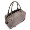 Bolsa Tote Fivelas Couro Estonado Marrom - imagem 4