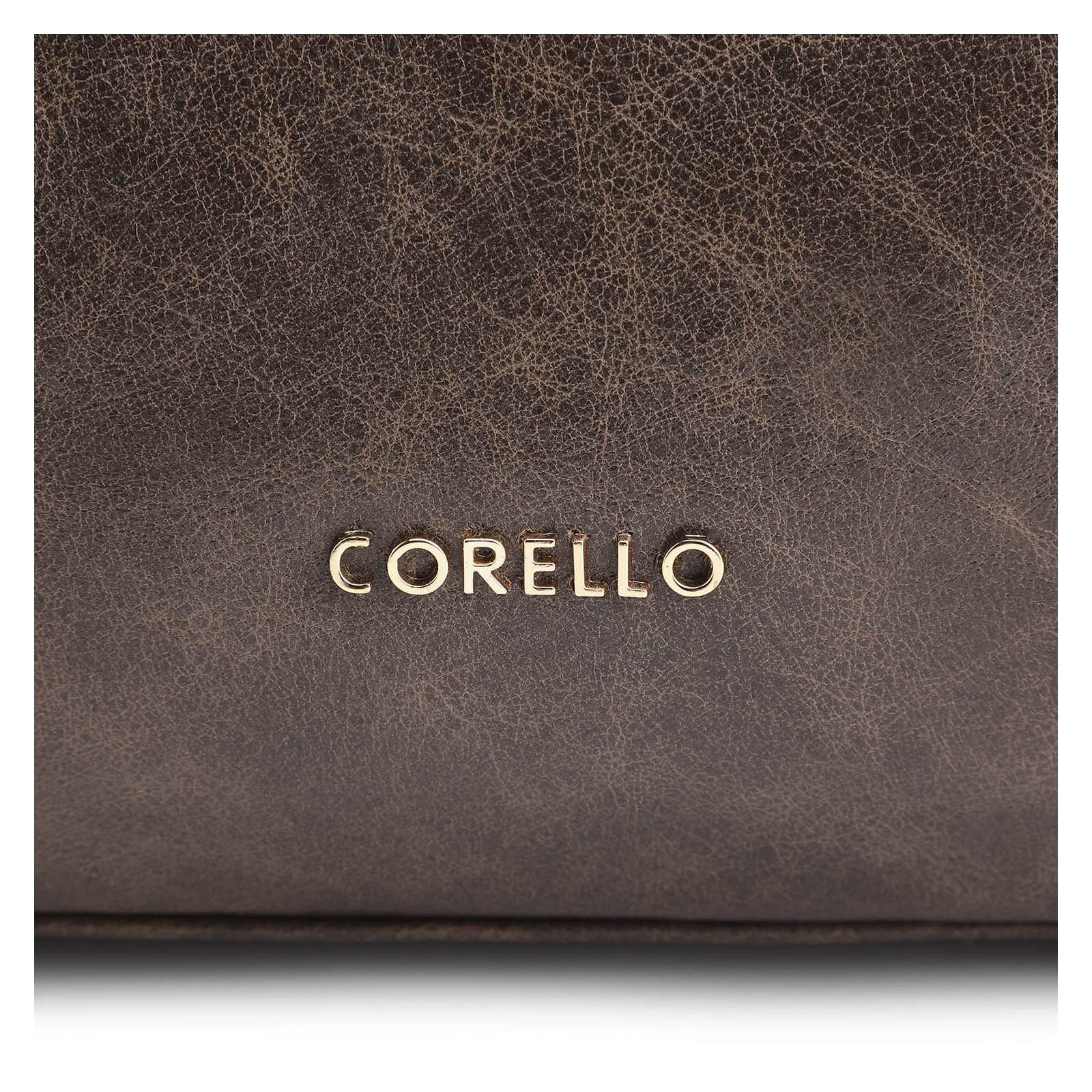 Bolsa Tote Fivelas Couro Estonado Marrom