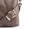 Bolsa Tote Fivelas Couro Estonado Marrom - imagem 7