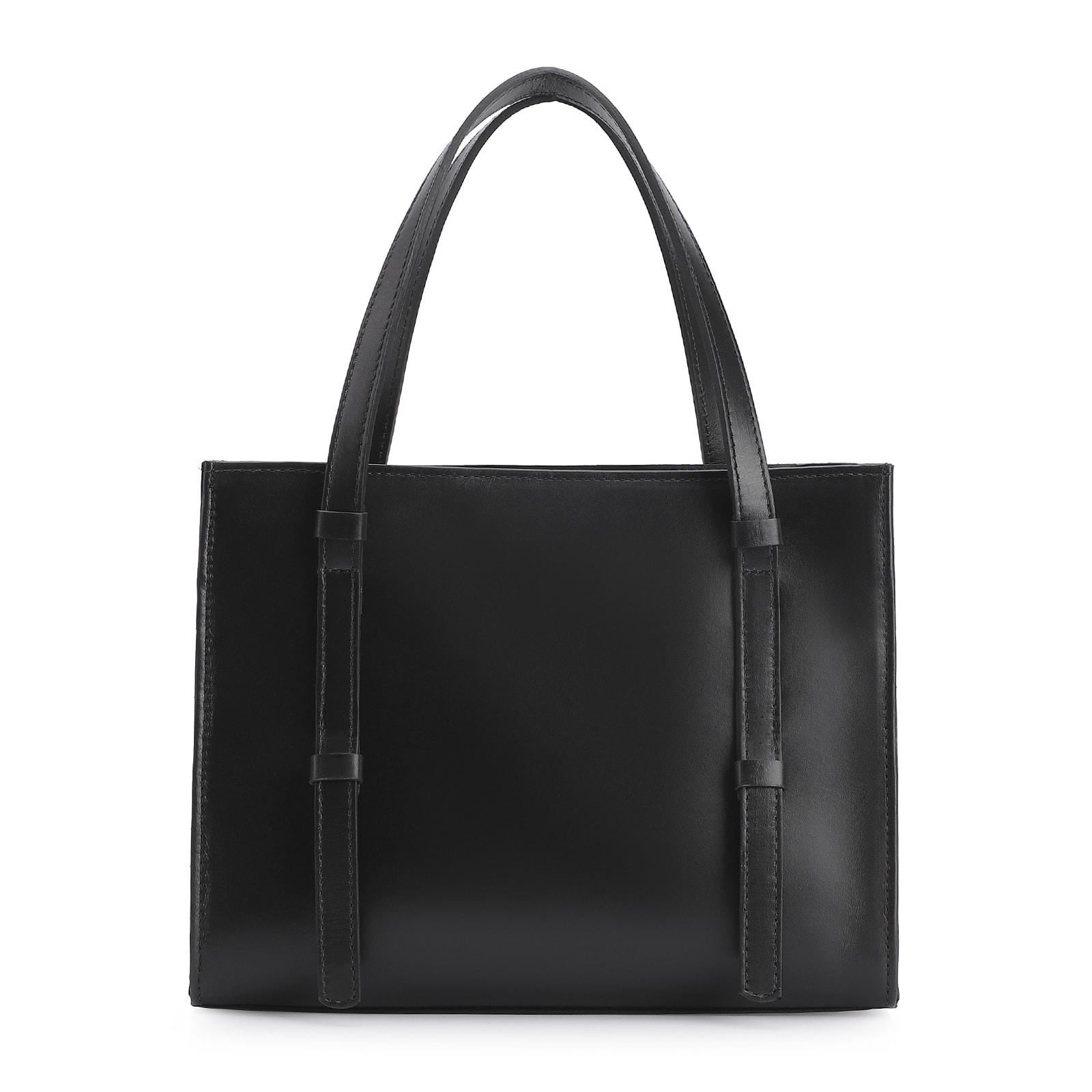 Bolsa Tote Fivelas Couro Preto