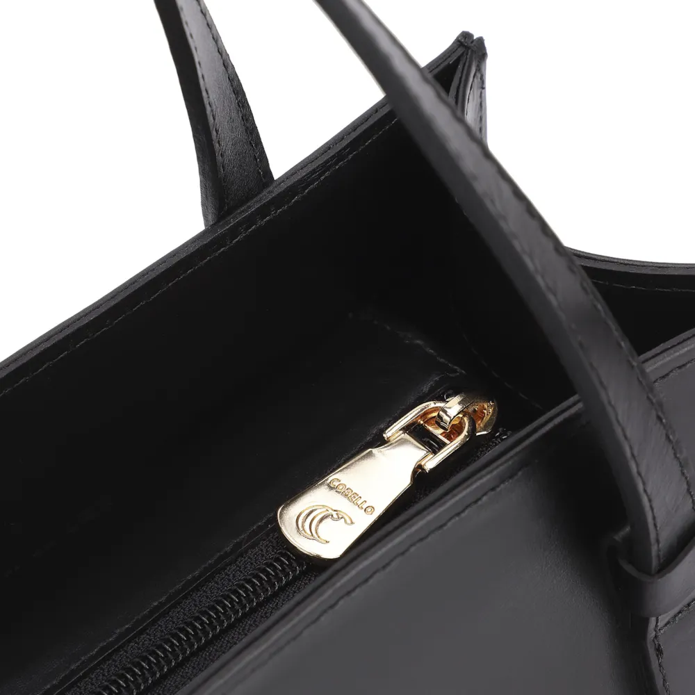 Bolsa Tote Fivelas Couro Preto - imagem 5