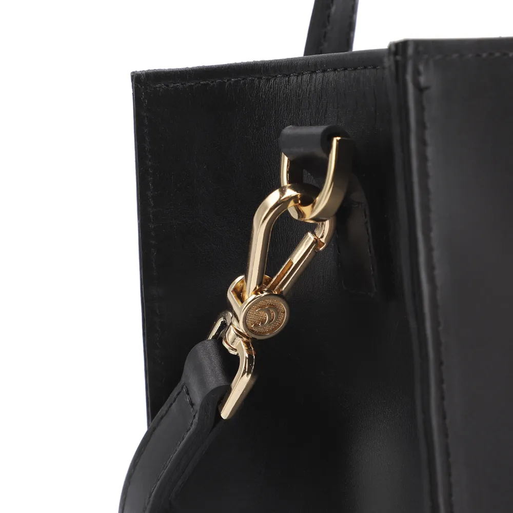 Bolsa Tote Fivelas Couro Preto - imagem 8
