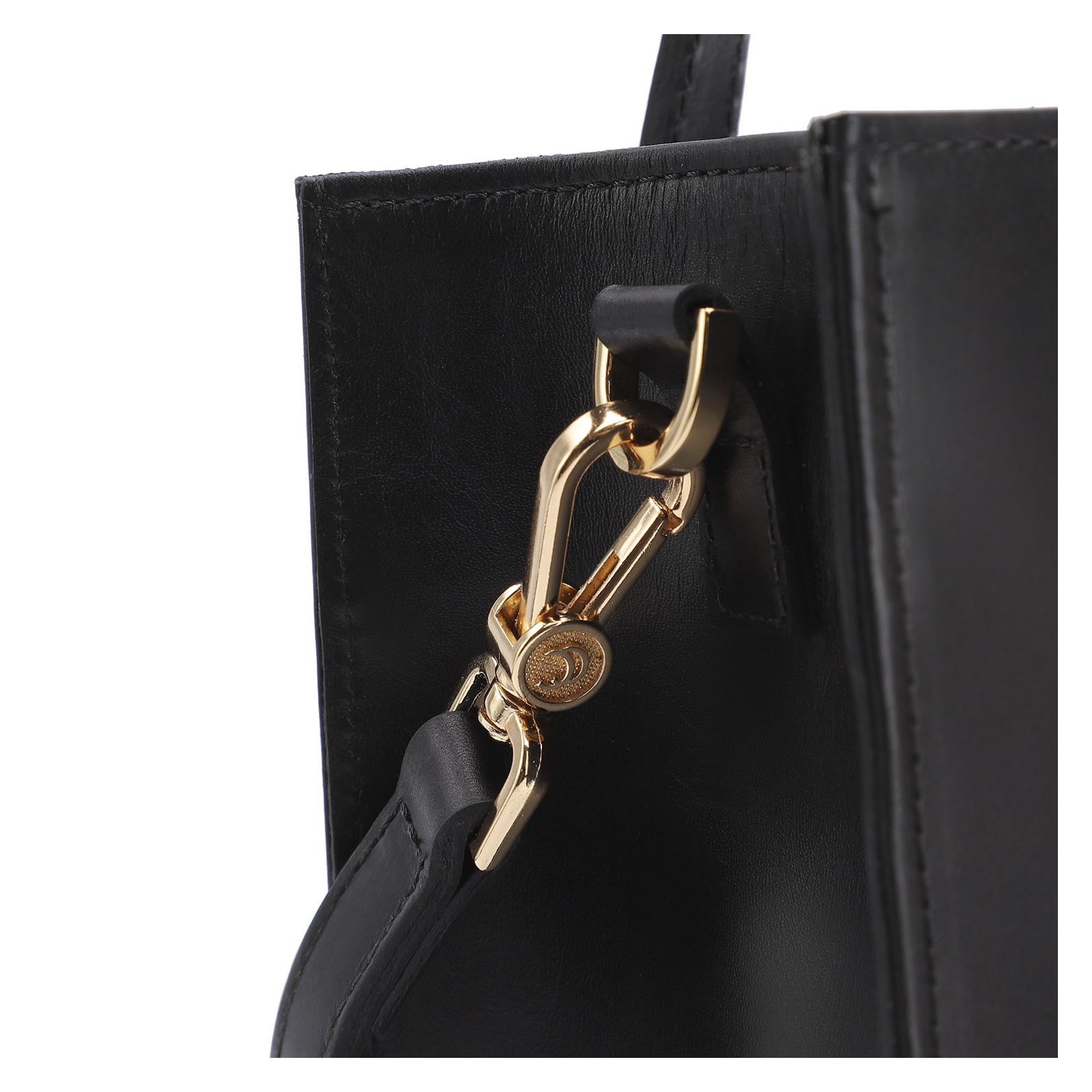 Bolsa Tote Fivelas Couro Preto