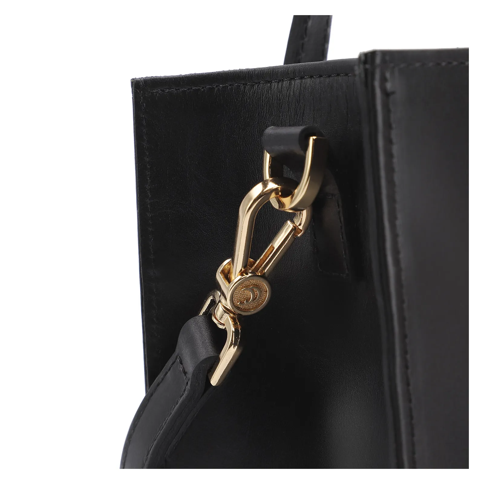 Bolsa Tote Fivelas Couro Preto