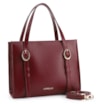 Bolsa Tote Fivelas Couro Vermelho Cereja - imagem 2