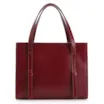 Bolsa Tote Fivelas Couro Vermelho Cereja - imagem 3