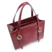 Bolsa Tote Fivelas Couro Vermelho Cereja - imagem 4