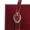 Bolsa Tote Fivelas Couro Vermelho Cereja - imagem 7