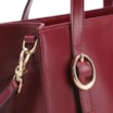 Bolsa Tote Fivelas Couro Vermelho Cereja - imagem 8