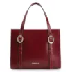 Bolsa Tote Fivelas Couro Vermelho Cereja - imagem 1