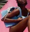 Bolsa Tote Flor Couro Azul - imagem 2
