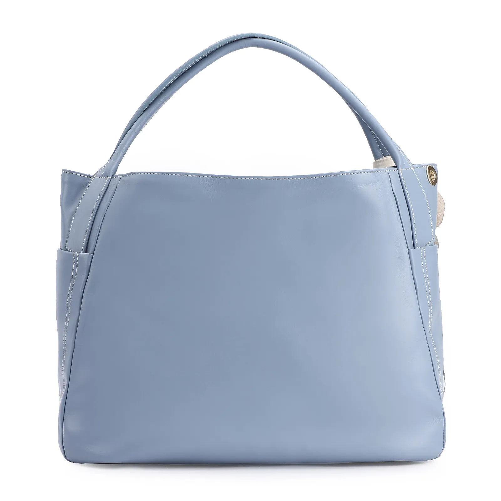 Bolsa Tote Flor Couro Azul